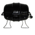 Keg-a-que Black Porcelain Gas Grill w/ Rack